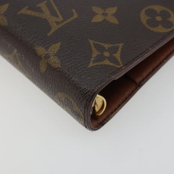 LOUIS VUITTON Monogram Agenda MM Day Planner Cover R20105 LV Auth BA12183A
