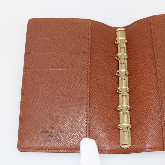 LOUIS VUITTON Monogram Agenda PM Day Planner Cover R20005 LV Auth BA12184A