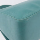 BALLY Hand Bag Leather Turquoise Blue Silver Auth BA12211A-12