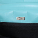 BALLY Hand Bag Leather Turquoise Blue Silver Auth BA12211A-16