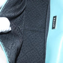 BALLY Hand Bag Leather Turquoise Blue Silver Auth BA12211A-17