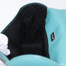 BALLY Hand Bag Leather Turquoise Blue Silver Auth BA12211A-18