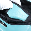 BALLY Hand Bag Leather Turquoise Blue Silver Auth BA12211A-22