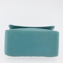 BALLY Hand Bag Leather Turquoise Blue Silver Auth BA12211A-9