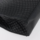 BALLY Quilted Hand Bag Leather Black Gold Auth BA12212A-12