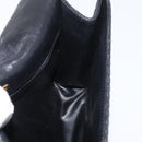 BALLY Quilted Hand Bag Leather Black Gold Auth BA12212A-19