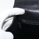 BALLY Quilted Hand Bag Leather Black Gold Auth BA12212A-20