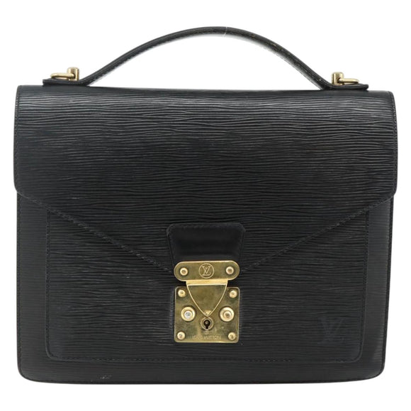 LOUIS VUITTON Epi Monceau 28 Hand Bag Black M52122 LV Auth BA12216