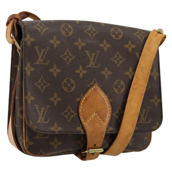 LOUIS VUITTON Monogram Cartouchiere MM Shoulder Bag M51253 LV Auth BA12218