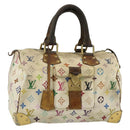 LOUIS VUITTON Monogram Multicolor Speedy 30 Bag White M92643 LV Auth BA12232-1