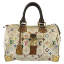 LOUIS VUITTON Monogram Multicolor Speedy 30 Bag White M92643 LV Auth BA12232-13