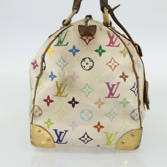 LOUIS VUITTON Monogram Multicolor Speedy 30 Bag White M92643 LV Auth BA12232