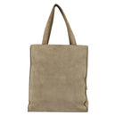 CHANEL Hand Bag Suede Beige Silver CC Auth BA12233-2
