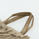 CHANEL Hand Bag Suede Beige Silver CC Auth BA12233-8