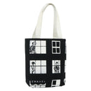 CHANEL Windows Line Tote Bag Canvas Black Gold CC Auth BA12234-1