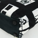 CHANEL Windows Line Tote Bag Canvas Black Gold CC Auth BA12234-10