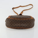 CELINE Macadam Canvas Shoulder Bag PVC Leather Brown Gold Auth BA12236-5