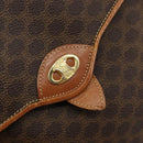 CELINE Macadam Canvas Shoulder Bag PVC Leather Brown Gold Auth BA12236-17