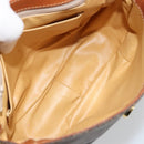 CELINE Macadam Canvas Shoulder Bag PVC Leather Brown Gold Auth BA12236-12