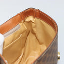 CELINE Macadam Canvas Shoulder Bag PVC Leather Brown Gold Auth BA12236-20