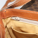 CELINE Macadam Canvas Shoulder Bag PVC Leather Brown Gold Auth BA12236-22