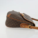 CELINE Macadam Canvas Shoulder Bag PVC Leather Brown Gold Auth BA12236-3