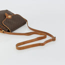 CELINE Macadam Canvas Shoulder Bag PVC Leather Brown Gold Auth BA12236-7