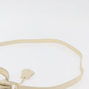 Gianni Versace Hand Bag Leather 2way White Gold Auth BA12237A-15