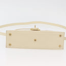 Gianni Versace Hand Bag Leather 2way White Gold Auth BA12237A-5