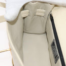 Gianni Versace Hand Bag Leather 2way White Gold Auth BA12237A-24