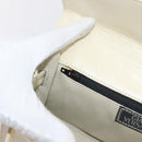 Gianni Versace Hand Bag Leather 2way White Gold Auth BA12237A-25