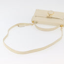 Gianni Versace Hand Bag Leather 2way White Gold Auth BA12237A-8