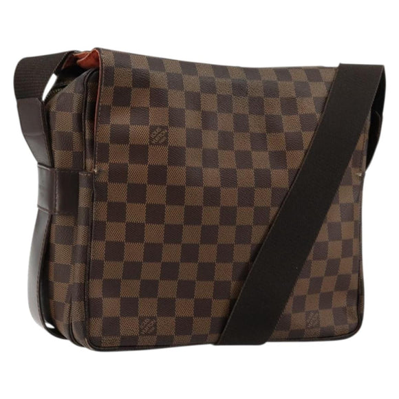 LOUIS VUITTON Damier Ebene Naviglio Shoulder Bag N45255 LV Auth BA12240