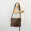 LOUIS VUITTON Damier Ebene Naviglio Shoulder Bag N45255 LV Auth BA12240-26