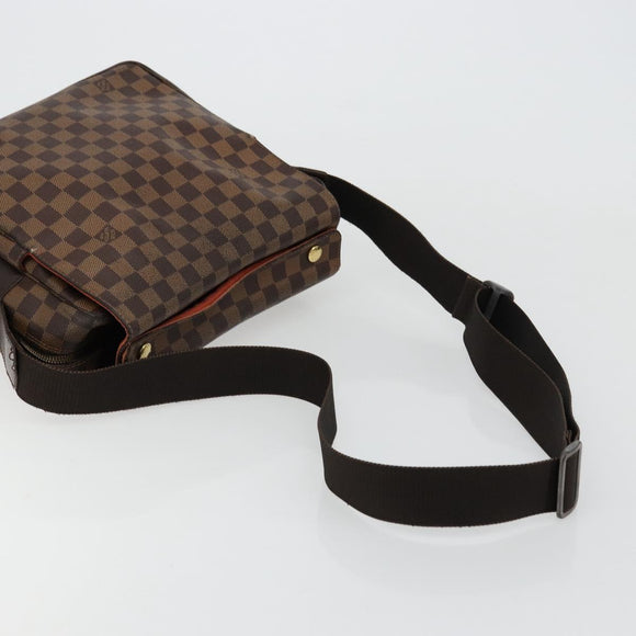 LOUIS VUITTON Damier Ebene Naviglio Shoulder Bag N45255 LV Auth BA12240