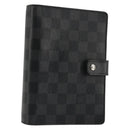 LOUIS VUITTON Damier Graphite Agenda MM Day Planner Cover R20242 LV Auth BA12241-1