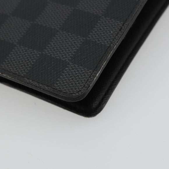 LOUIS VUITTON Damier Graphite Agenda MM Day Planner Cover R20242 LV Auth BA12241