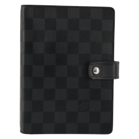 LOUIS VUITTON Damier Graphite Agenda MM Day Planner Cover R20242 LV Auth BA12241