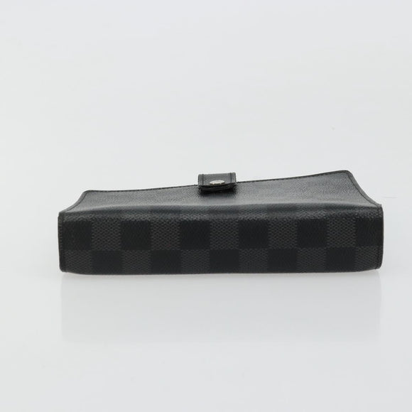 LOUIS VUITTON Damier Graphite Agenda MM Day Planner Cover R20242 LV Auth BA12241