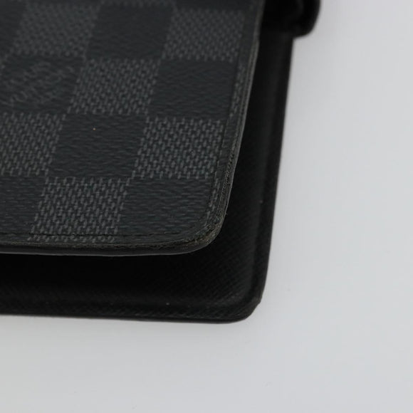 LOUIS VUITTON Damier Graphite Agenda MM Day Planner Cover R20242 LV Auth BA12241