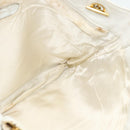 CHANEL Schultertasche Chain Tote Caviar Leder Weiß Gold CC Authentisch BA12243-17