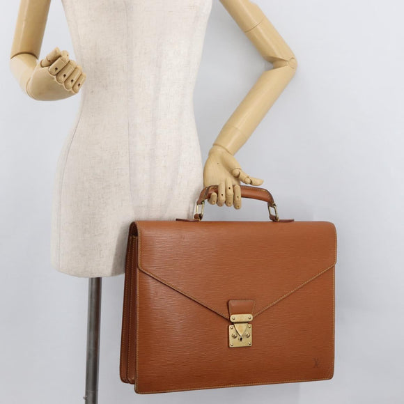 LOUIS VUITTON Epi Serviette Conseiller Briefcase Zipangu M54428 Auth BA12244