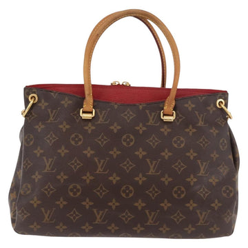 LOUIS VUITTON Monogram Pallas MM Hand Bag 2way Red M41175 LV Auth BA12249A - 0