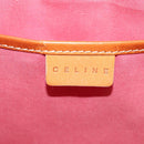 CELINE C Macadam Canvas Hand Bag Suede Pink Gold Auth BA1225-19