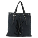 SAINT LAURENT Kahala Tote Bag Canvas Black Silver Auth BA12255-2