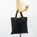 SAINT LAURENT Kahala Tote Bag Canvas Black Silver Auth BA12255-20
