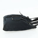 SAINT LAURENT Kahala Tote Bag Canvas Black Silver Auth BA12255-5