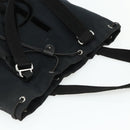 SAINT LAURENT Kahala Tote Bag Canvas Black Silver Auth BA12255-6