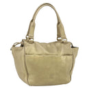 LOEWE Nappa Hand Bag Leather Gold Tone Auth BA12256-1