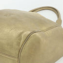 LOEWE Nappa Hand Bag Leather Gold Tone Auth BA12256-14